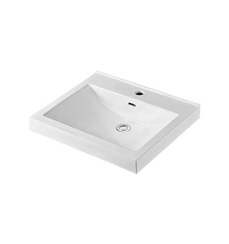 Rettangolo 550 Semi Sunken Basin with Overflow