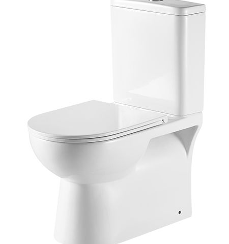 Wave Wall Faced Rimless Dual Flush Toilet Suite